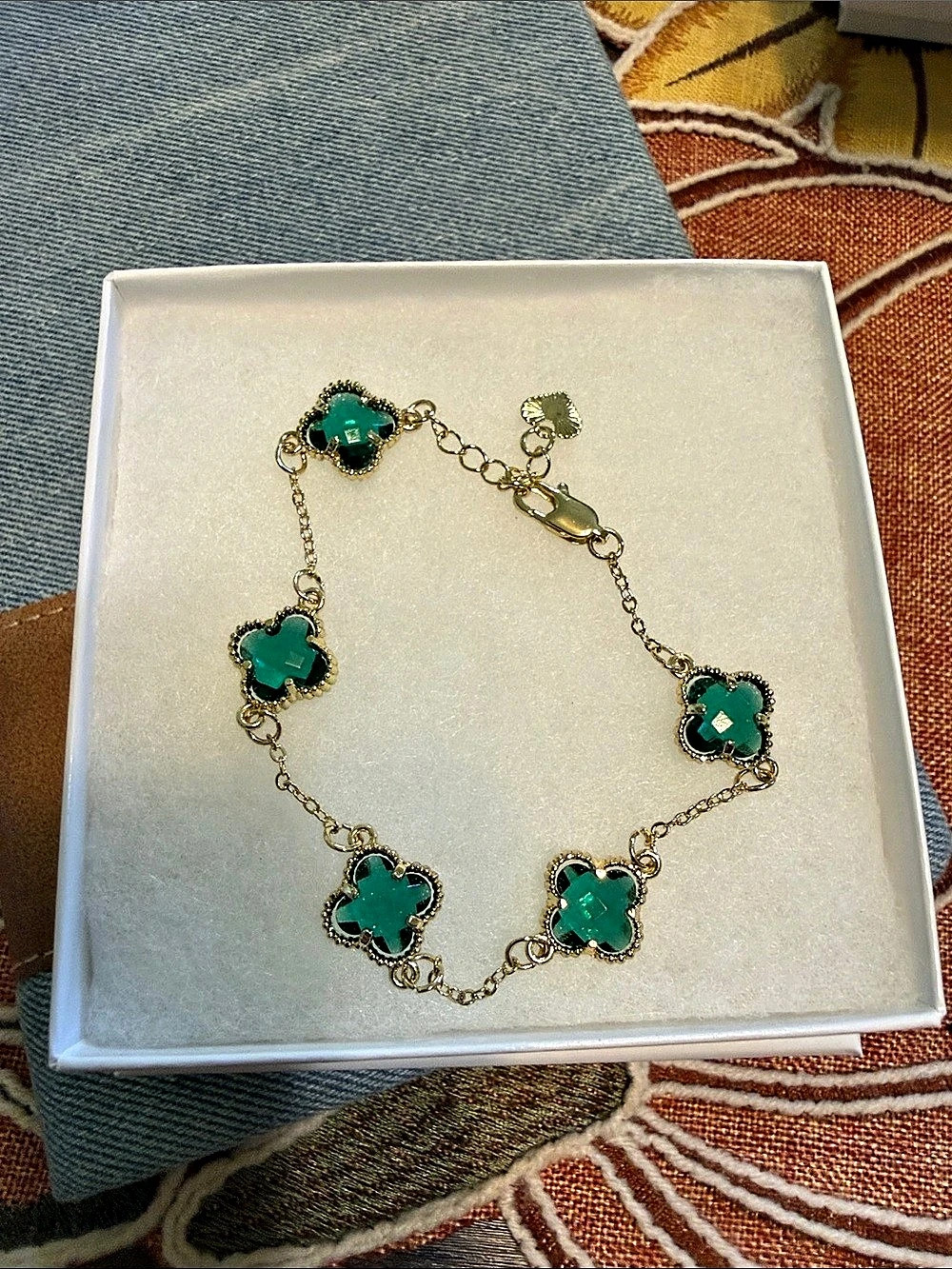 Green Charm Bracelet